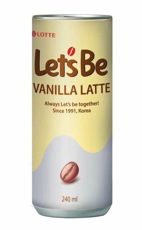 Напиток кофейный Lotte Латте ванилла 240 мл Корея ж/б