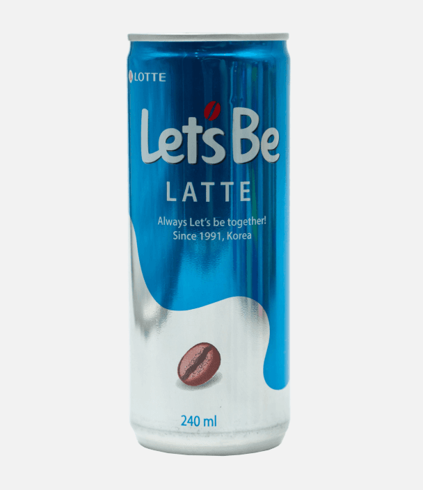 Напиток кофейный Lotte Let's be Latte (Латте) 240 мл Корея ж/б