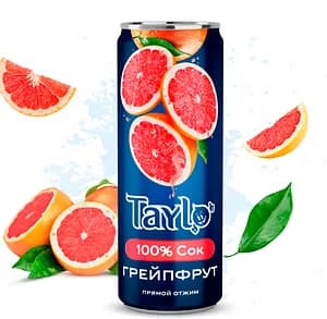 Сок Taylo Грейпфрут 250 мл  Вьетнам ж/б 