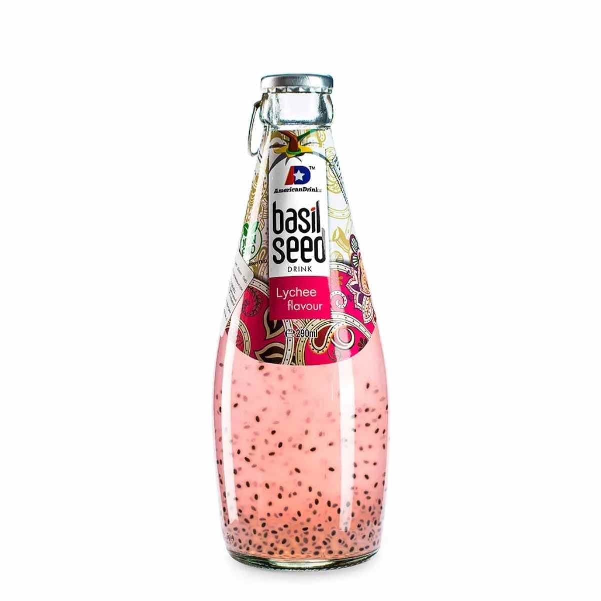 Напиток сладкий б/а Basil Seed Lychee (Базил Сид Фантастический личи) 290мл Вьетнам Стекло