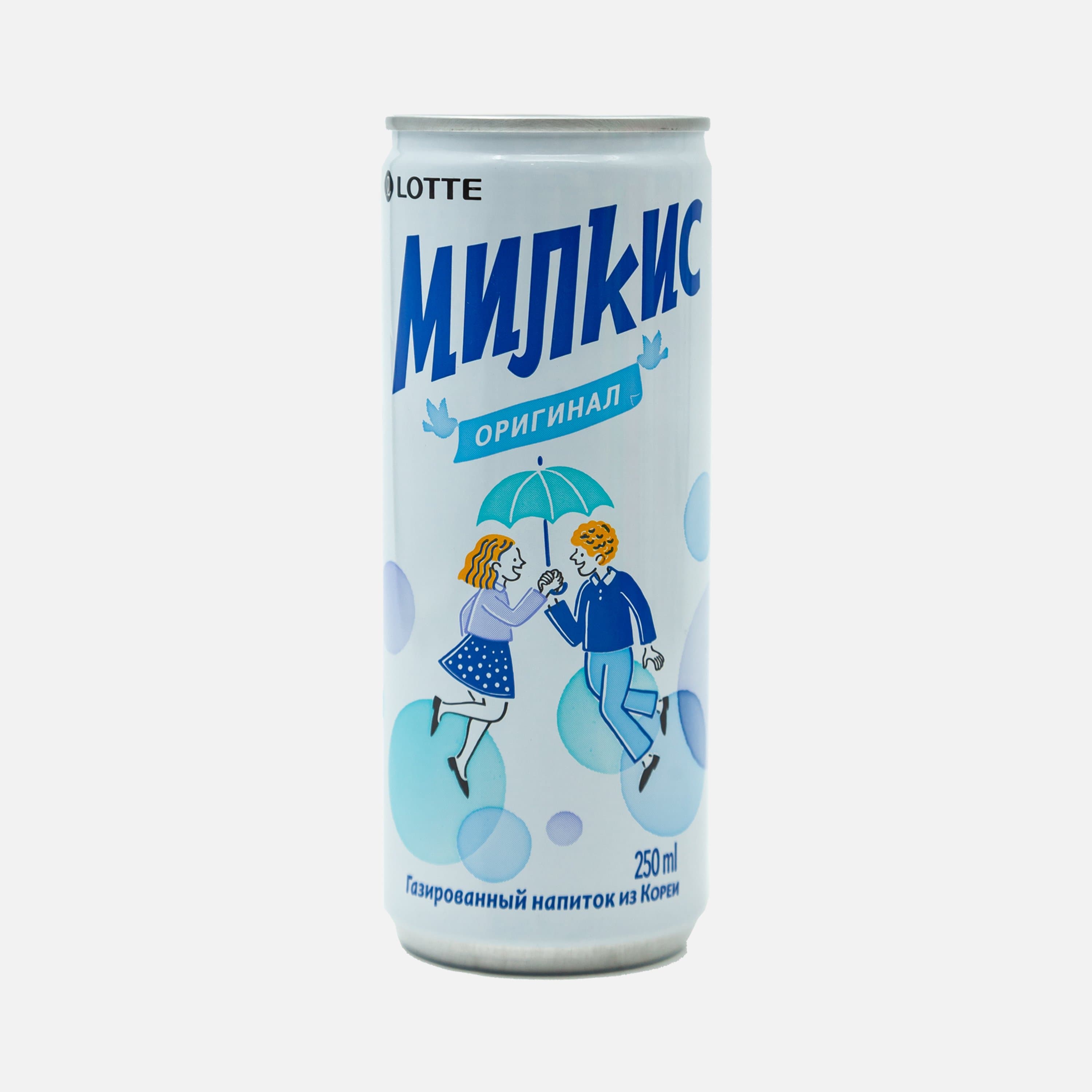 Напиток б/а газ. Milkis Original (Оригинальный) 250 мл Корея ж/б