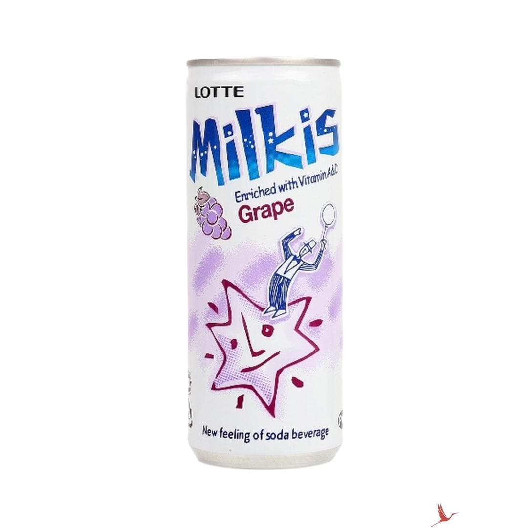 Напиток б/а газ. Milkis Grape (Виноград) 250 мл Корея ж/б