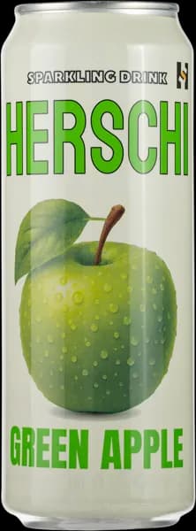 Напиток б/а газ. HERSCHI Green Apple со вкусом Яблока 450 мл Россия ж/б