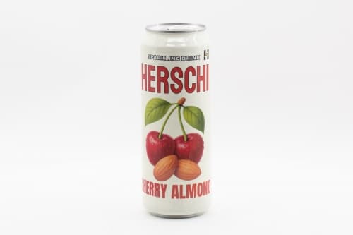 Напиток б/а газ. HERSCHI Cherry Almond Со вкусом Вишни и Миндаля 450 мл Россия ж/б