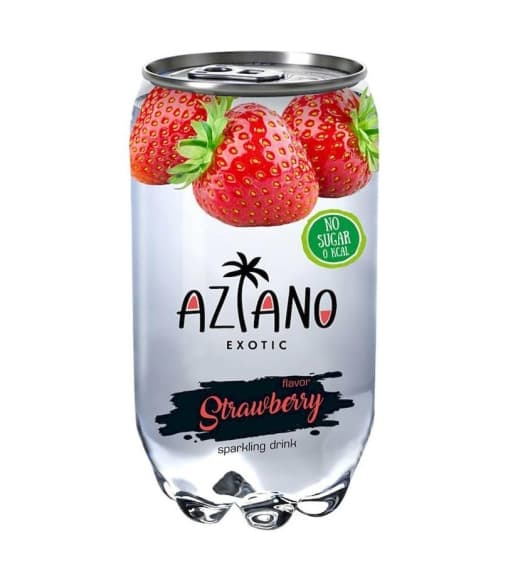 Напиток б/а газ. Aziano Strawberry (Азиано Клубника) 350 мл Россия ПЭТ