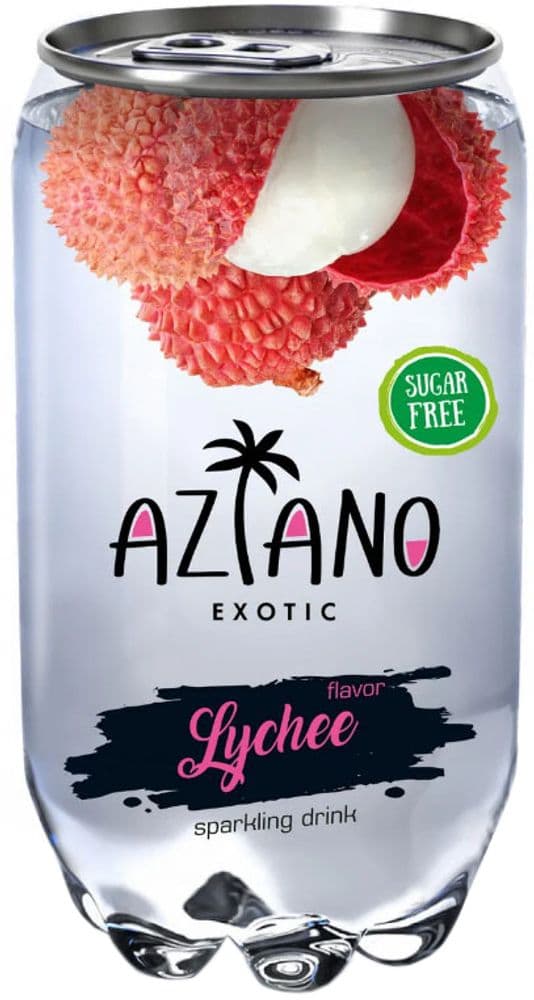 Газированный напиток Aziano Lychee (Азиано Личи) 350 мл Россия ПЭТ