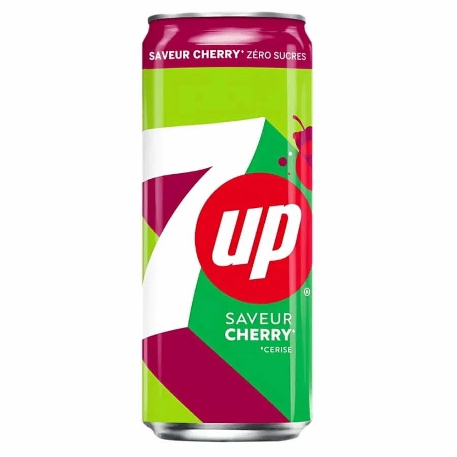 Напиток б/а газ. Севен Ап Вишня 330 мл / 7 UP Cherry 330 ml ж/б
