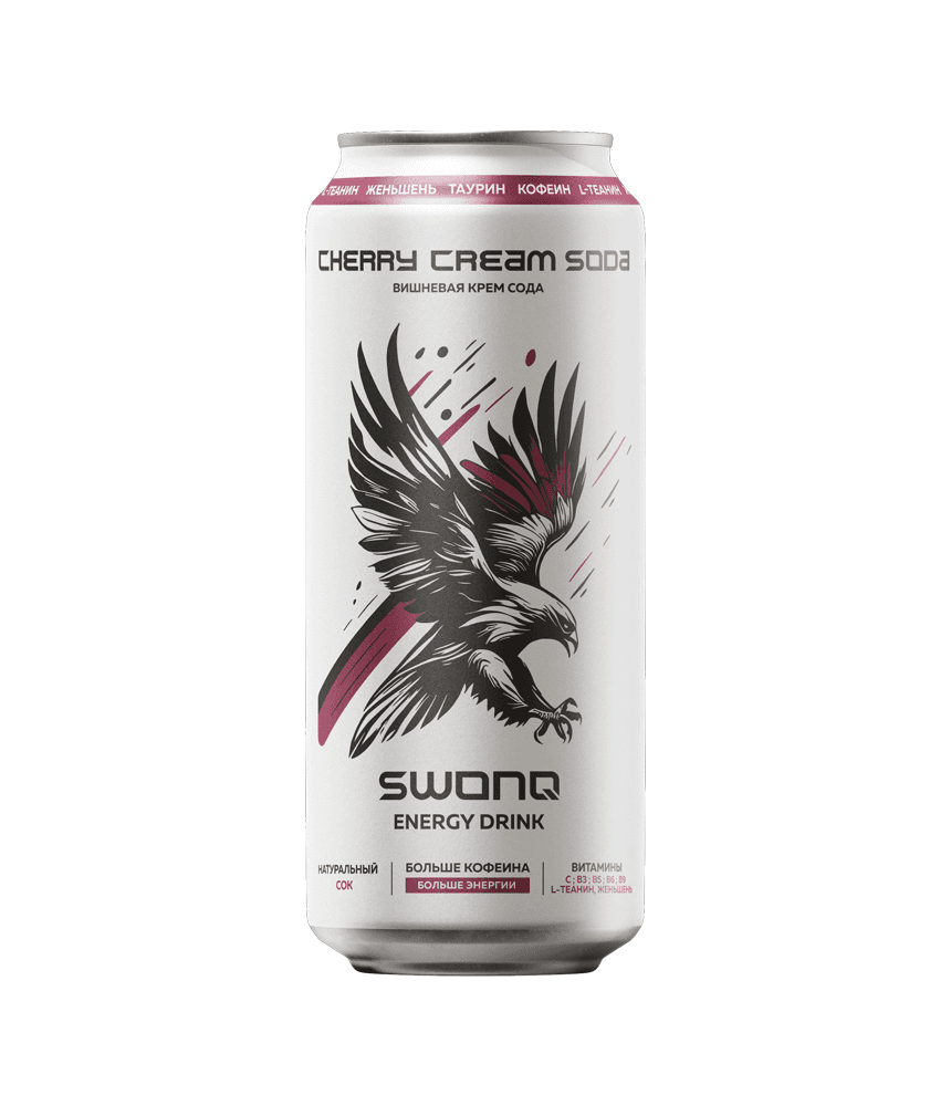 Напиток SWONQ Energy 0,45л. - Cherry Cream Soda (Вишневая крем сода)