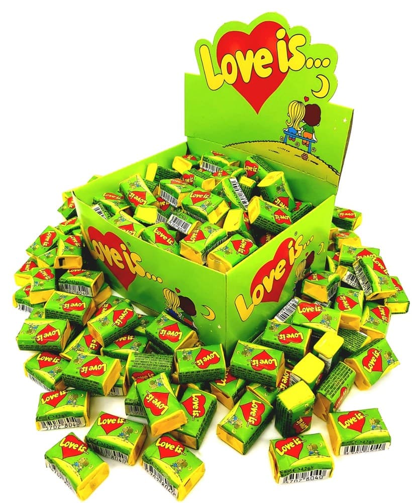 Резинка жев. Love is Со вкусом яблоко-лимон 4,2 гр Турция