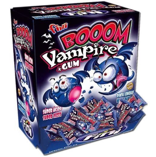 Карамель леденцовая с жевательной резинкой Fini Vampire (Вампиры) 5г Испания