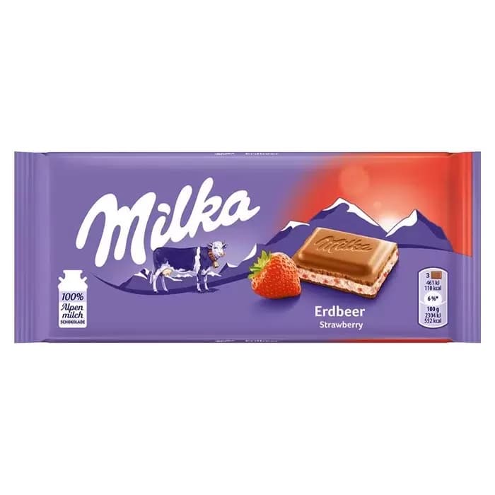 Молочный шоколад Milka Strawberry & Yoghurt (С клубным йогуртом) 100г Европа