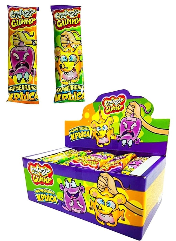 Мармелад Канди Crazy Gummy Крыса 15г Китай