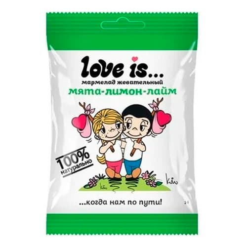 Мармелад жев. Love is Со вкусом мята-лимон-лайм 20 гр Россия 