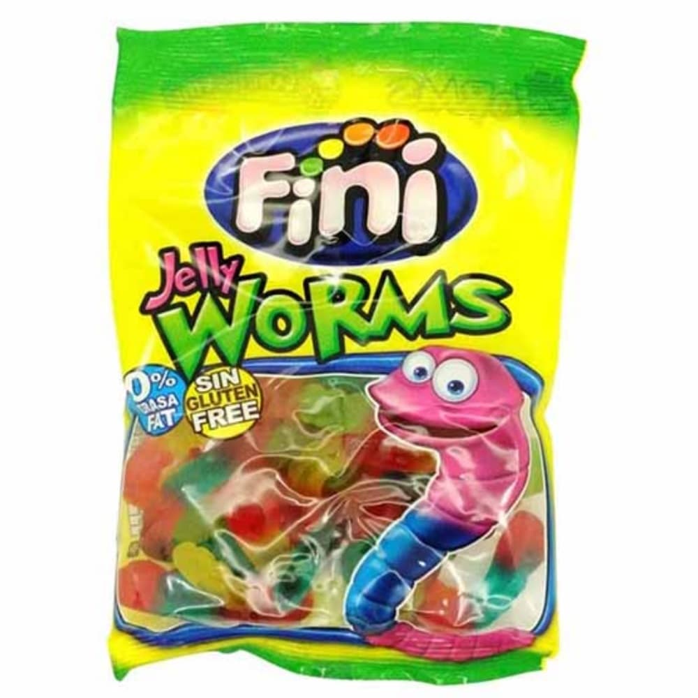Жевательный мармелад Fini Worms (Червячки прозрачные) 90г Испания