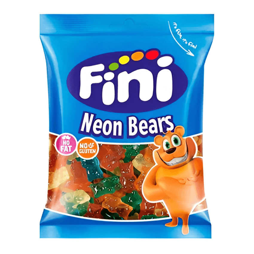 Жевательный мармелад Fini Neon bears (Мишки неоновые) 90г Испания
