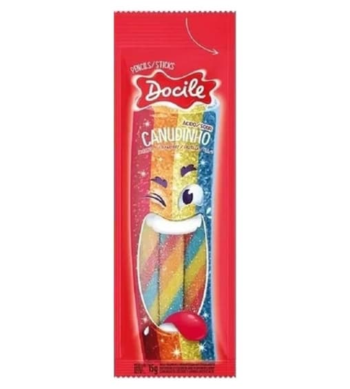 Жевательный мармелад Docile Сanudinho Strawberry (Карандаши со вкусом клубники) 15г Бразилия
