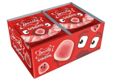 Жевательный мармелад Docile Strawberry (Поцелуи со вкусом клубники) 15г Бразилия