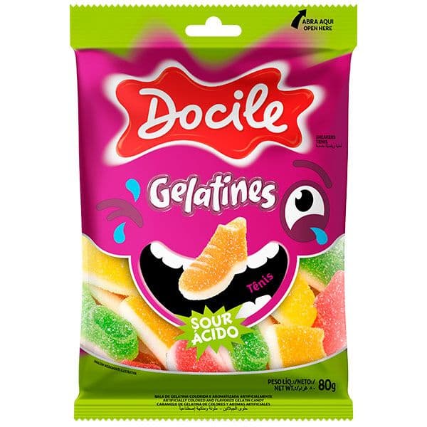 Жевательный мармелад Docile Sneakers (Кроссовки со вкусом ягод и фруктов) 80г Бразилия