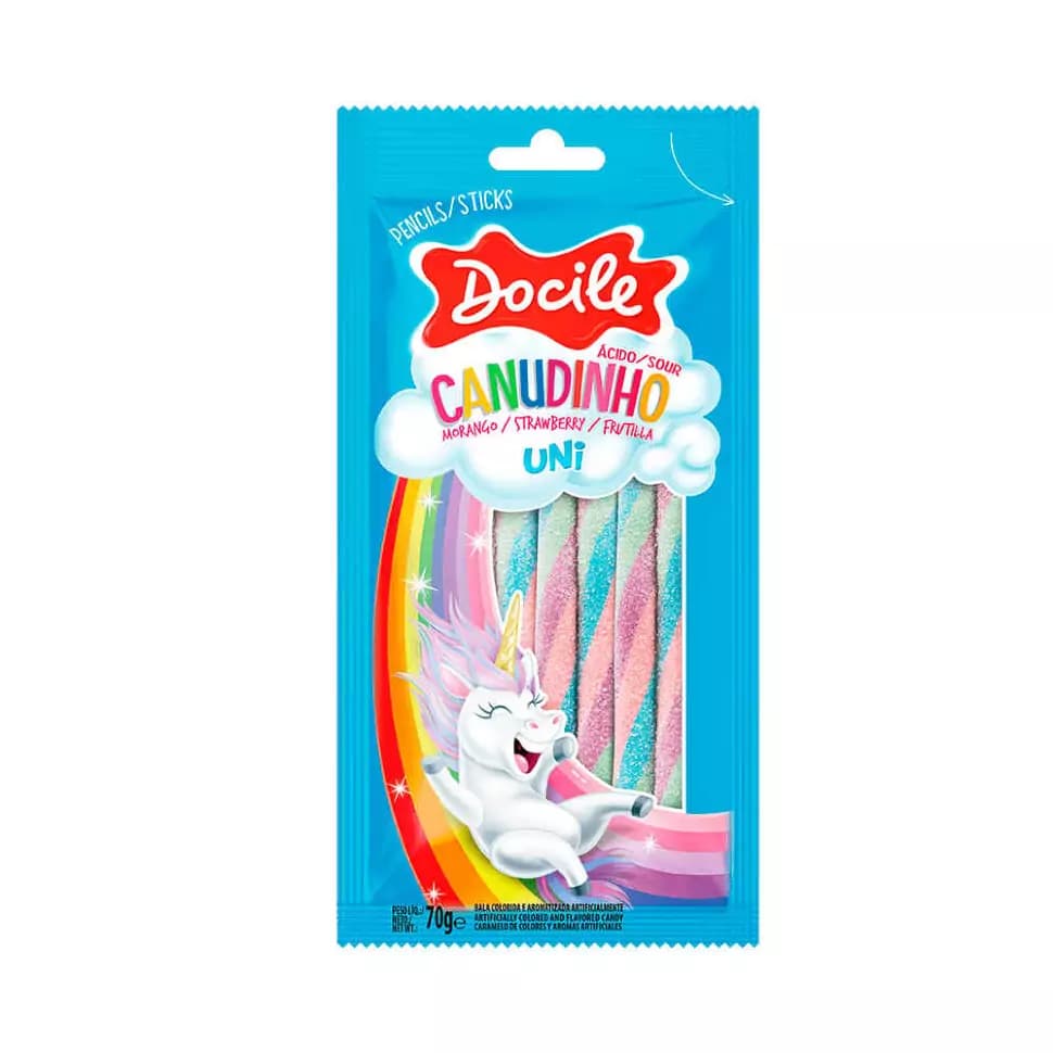 Жевательный мармелад Docile Colored Pencil Strawberry (Цветные карандаши со вкусом клубники) 70г Бразилия