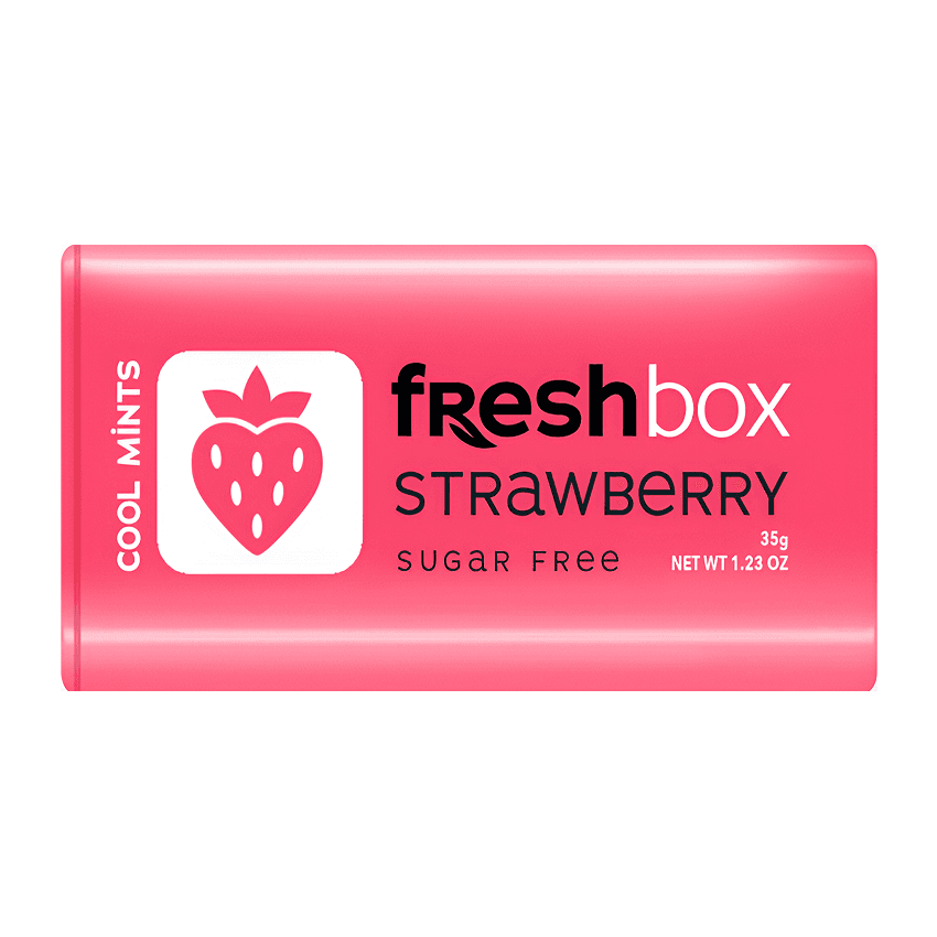 Драже освежающие без сахара Freshbox со вкусом Клубники 35 г Китай ж/б
