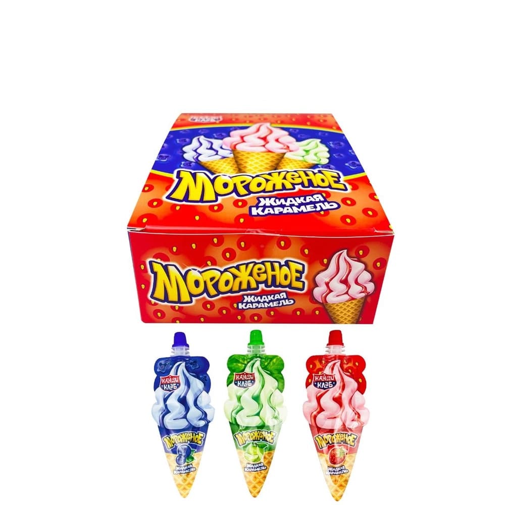 Жидкая карамель Канди Мороженое ассорти 20г Китай