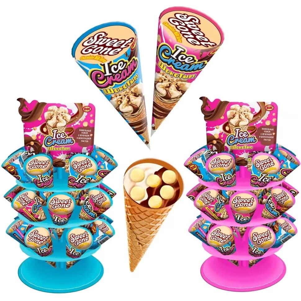 Вафельный рожок с печеньем и шоколадной пастой Шокотим ICE CREAM 16 г Китай