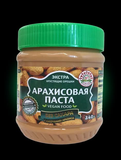 Арахисовая паста Азбука Продуктов ЭКСТРА без сахара 340 грамм
