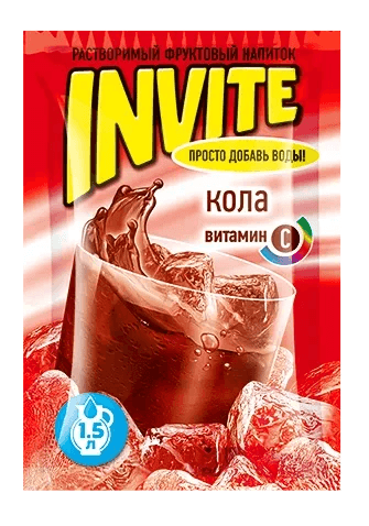 Растворимы напиток Канди Инвайт Кола 9 г Китай