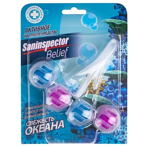 San Inspector BELIEF Чистящее средство для унитаза Полоска, Свежесть океана