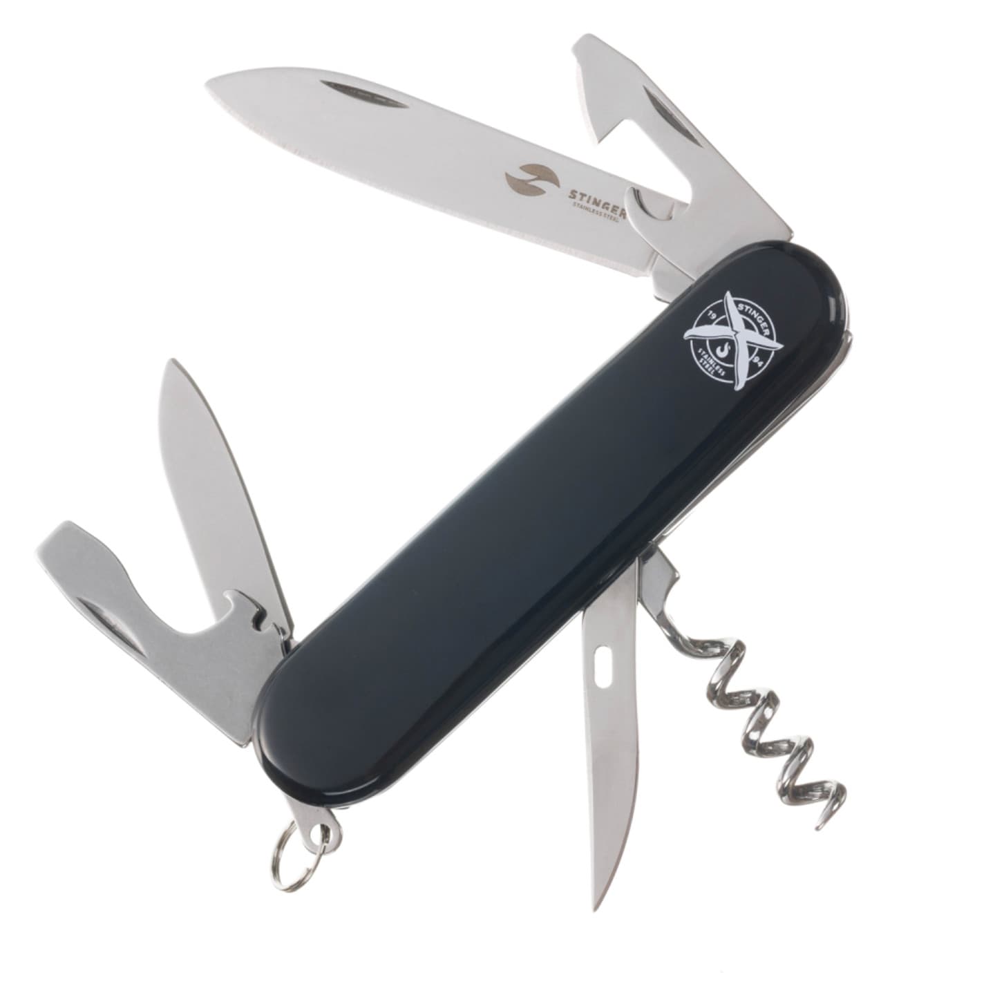Нож STINGER FK-K5006NH-11F перочинный BLK/90мм/11 функций/в коробке