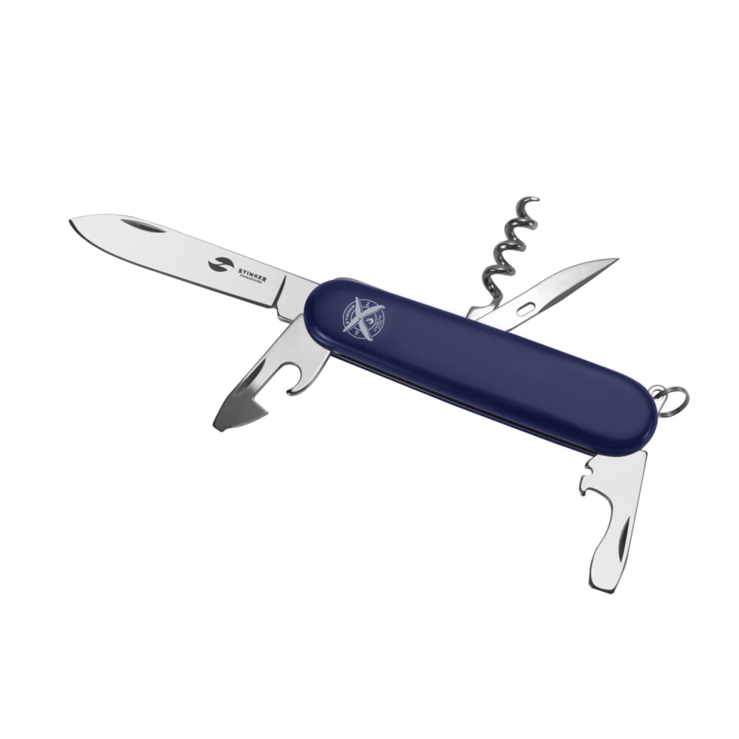 Нож STINGER FK-K5005NH-10F перочинный BLU/90мм/10 функций/в коробке