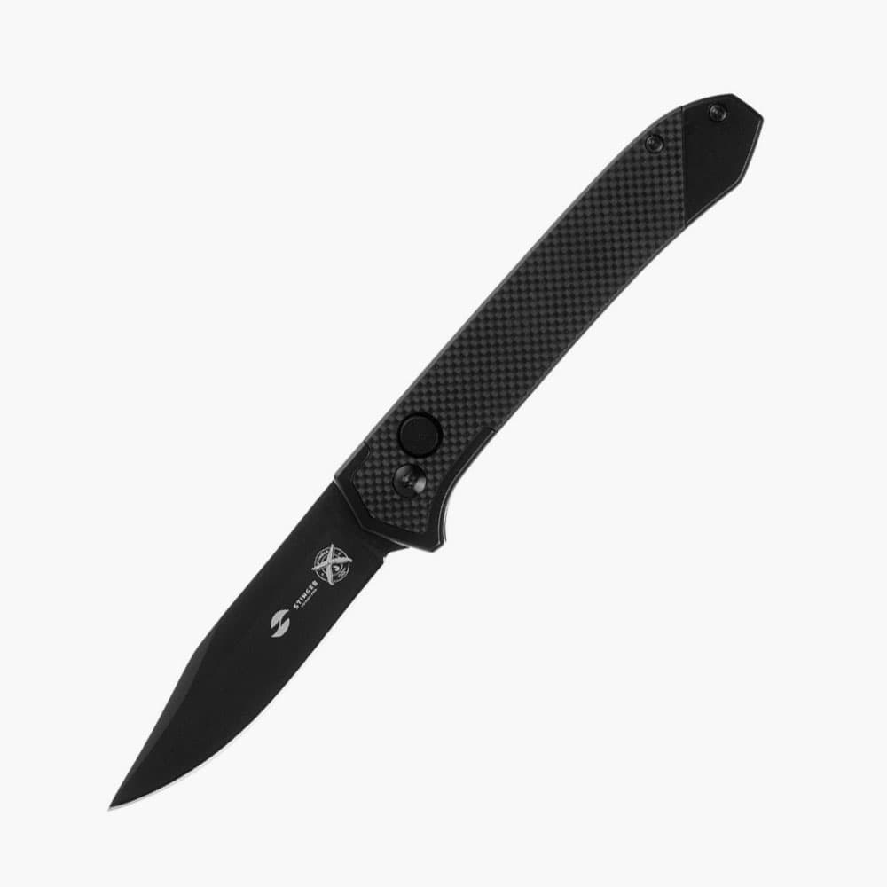 Нож STINGER FK-H124 складной BLK BLK/115мм/в коробке