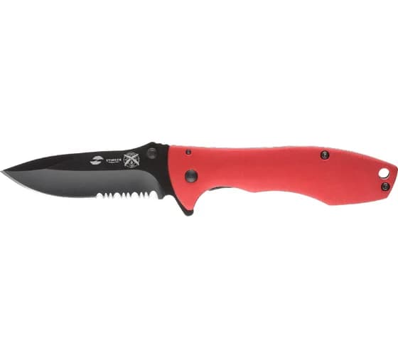 Нож STINGER FK-721RD складной BLK RED/80мм/в коробке