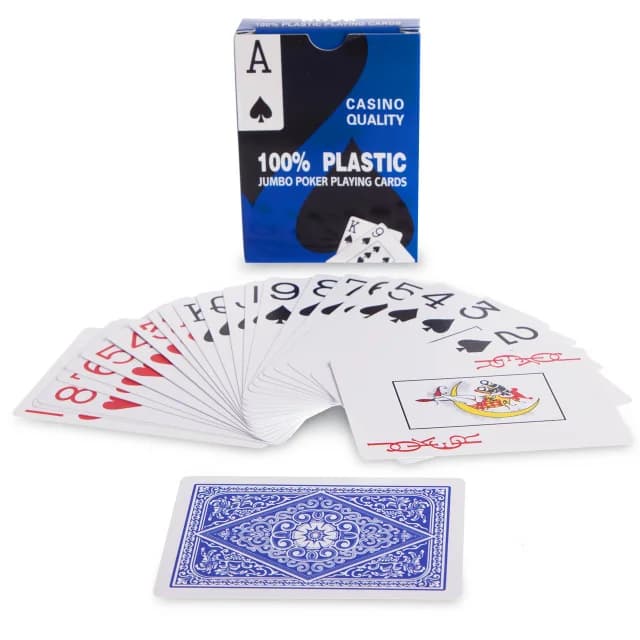 Карты игральные 8028 JUMBO пластик (54л) (12шт/бл)(144шт/кор)