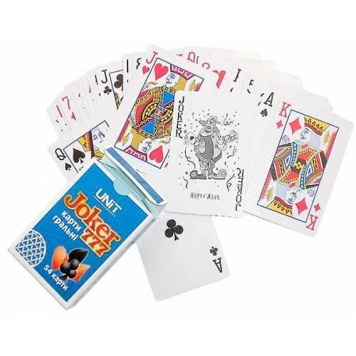 Карты игральные 777 пластик (54л) (6шт/бл)(144шт/кор)