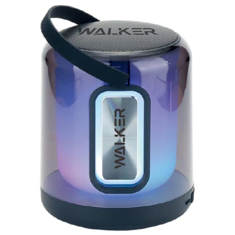 Колонка WALKER WSP-180, Bluetooth, 8Вт*1, стереопара TWS, подсветка, черная