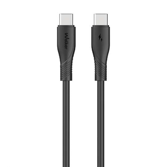 Кабель USB "WALKER" C985, (1.5 м), 100W, Type-C-Type-C, поддержка PD, нейлон, черный