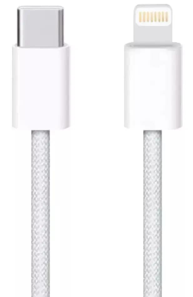 Кабель USB "WALKER" C860, 30W, Type-C-для Lightning, поддержка PD, нейлон, белый