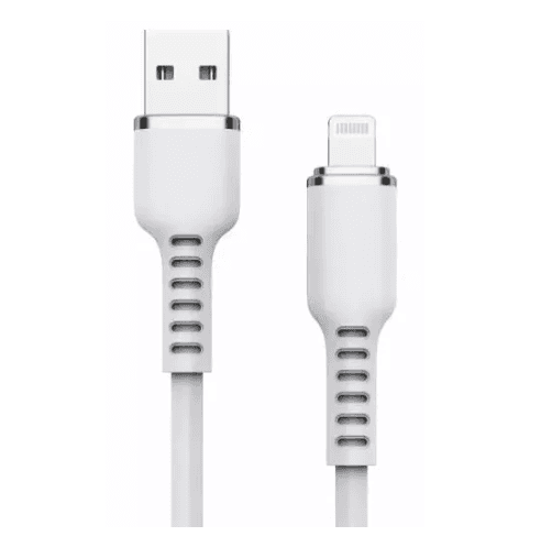 Кабель USB "WALKER" C565, 3.1А,  для Lightning, поддержка QC, белый