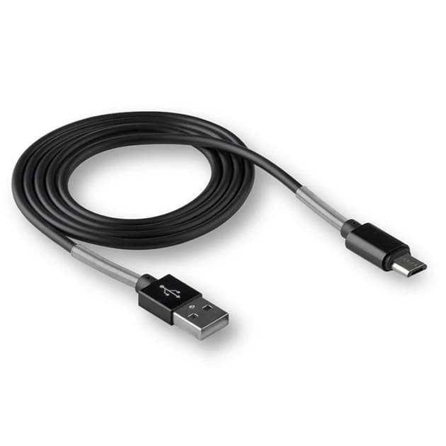 Кабель USB "WALKER" C315, 2.4А, Micro USB, поддержка QC, черный