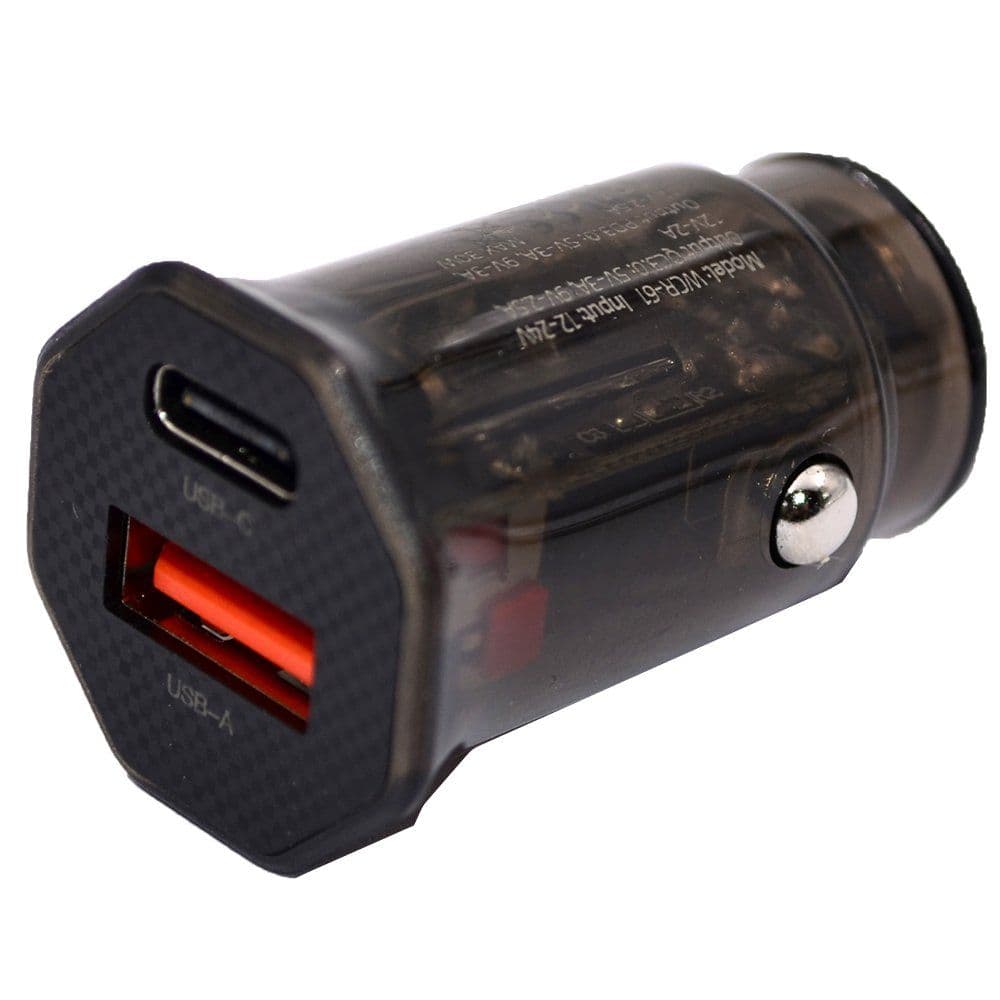 АЗУ WALKER  WCR-61, 3А, 30Вт, USB/Type-C, поддержка QC+PD, черное