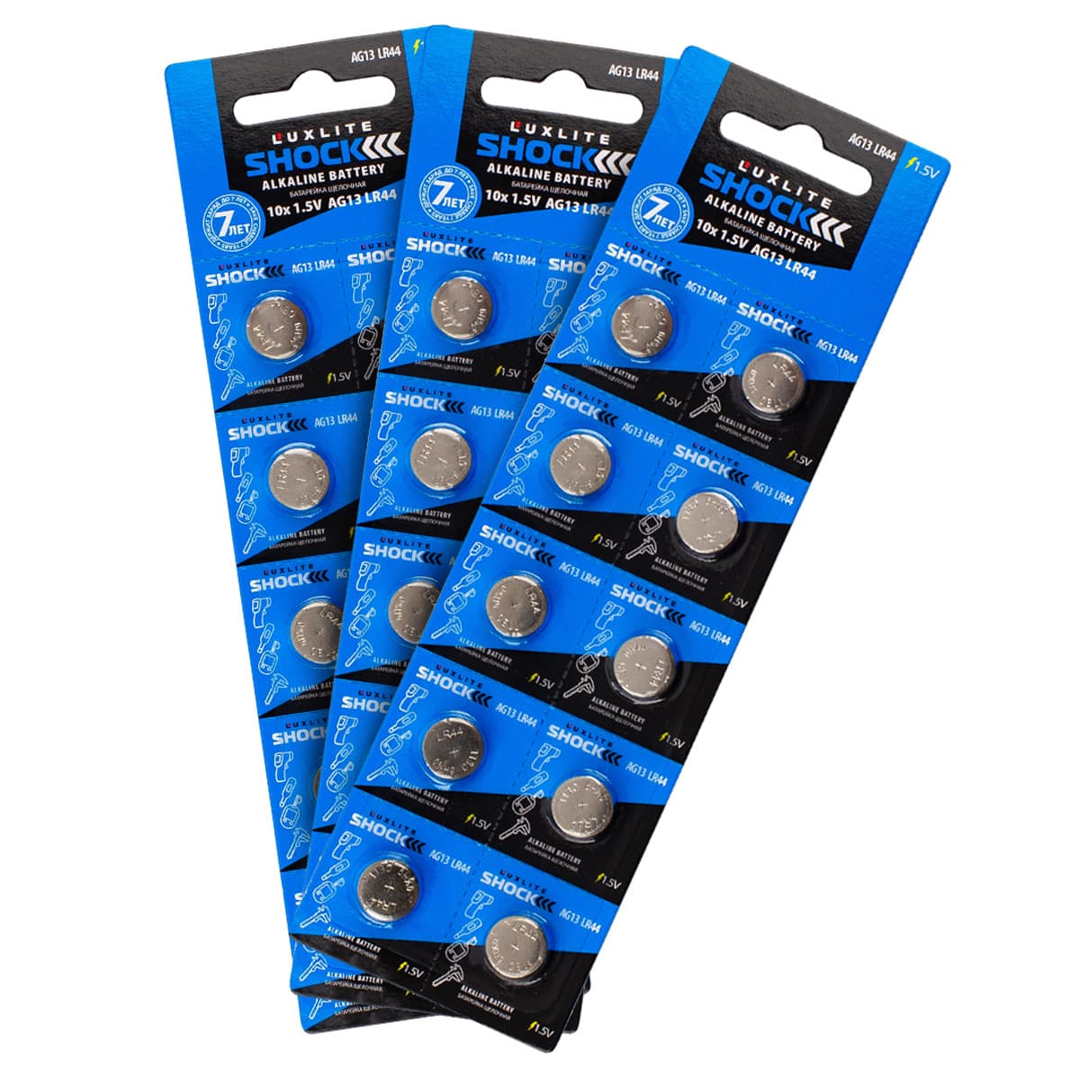 Батарейки Luxlite Shock AG13 LR44