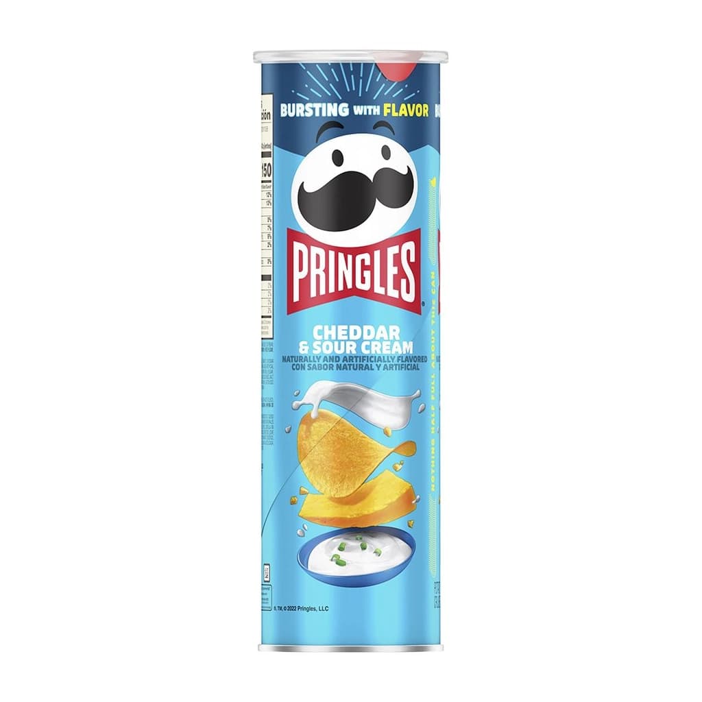 Картофельные чипсы Pringles Cheddar & Sour Cream со вкусом сыра Чеддер и сметаны 158 гр