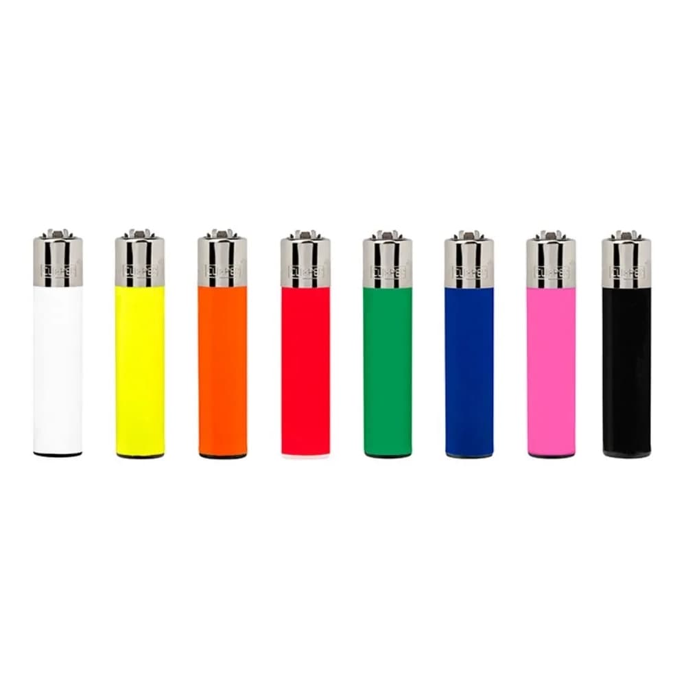 Зажигалка CLIPPER SOLID кремниевая "Цветная" круглая (10*48)