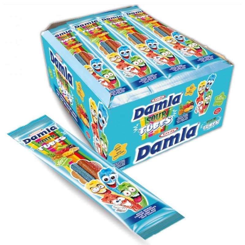 Жевательный Мармелад DAMLA Кислые трубочки Фруктовое ассорти 30г