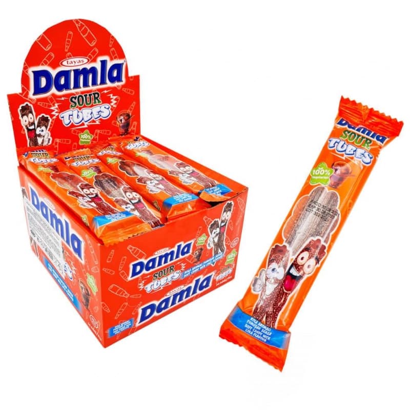Жевательный Мармелад DAMLA Кислые трубочки Кола 30г (24)*8 8707