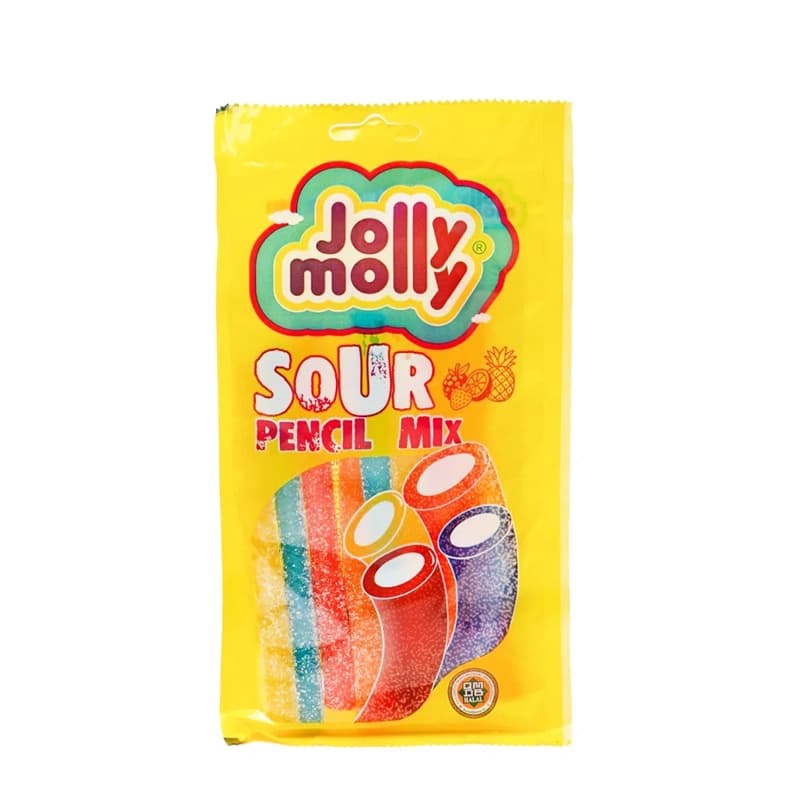 Жевательный мармелад Jolly Molly Кислые Карандаши 4 вкуса 70г (24)*6