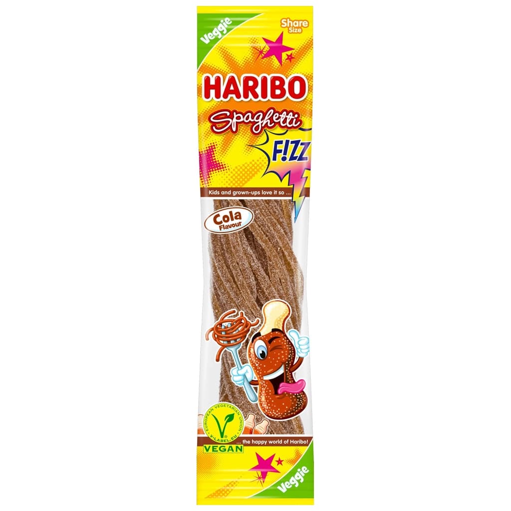 Haribo Spaghetti Fizz Happy Cola Flavour (Мармелад Харибо Хэппи Кола Кислый) 200 г (15)