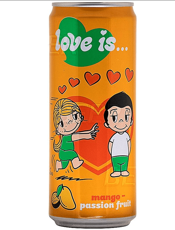 Напиток б/а газ. Love is Со вкусом манго-маракуйя 330 мл Россия ж/б